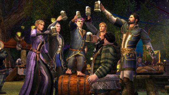 Hobbiton celebrates the Lord of the Rings Online Steam player counts