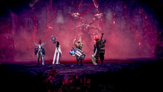 Lost Ark Ark Pass: A group of players face off with a demon