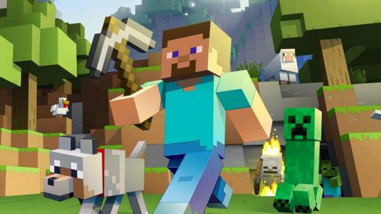 Jason Momoa Minecraft Steve: A group of Minecraft characters