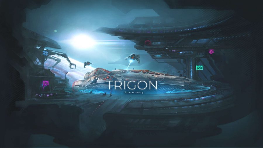 Artwork of a docking station for Trigon: Space Story
