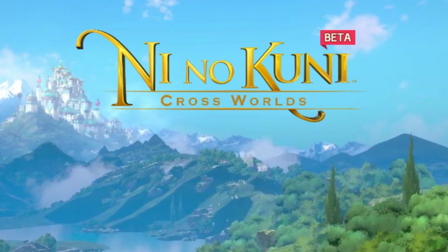 Ni No Kuni Cross Worlds title screen in beta