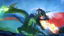 Best PC games on mobile - a screenshot from the game Runescape shows a fierce dragon breathing fire.