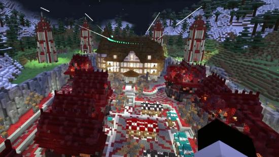 This Minecraft player made a spooky transforming village, no mods required