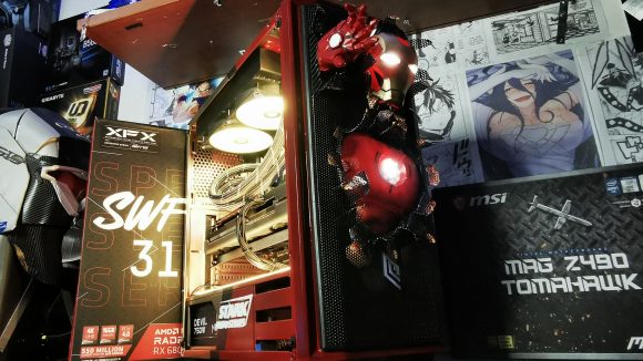Iron man gaming PC mod wide view