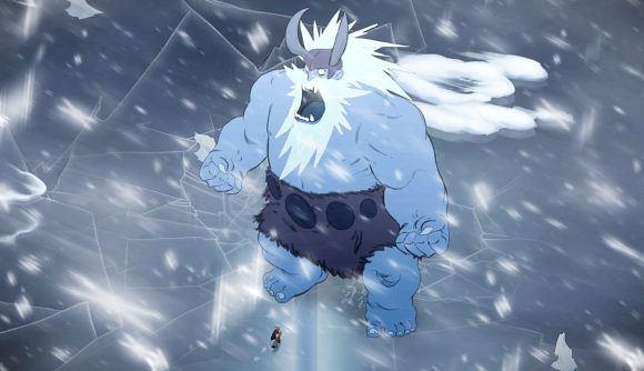 Epic free game: a Nordic ice giant shouts in the middle of a frozen lake