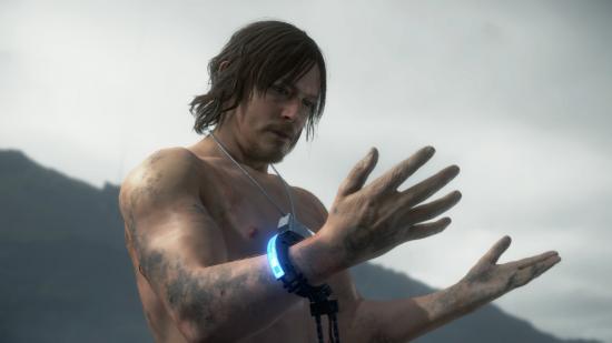 Norman Reedus stands naked on a beach in Death Stranding, looking at his hands as they rapidly age. Norman Reedus recently told LEO that Death Stranding 2 is in production.