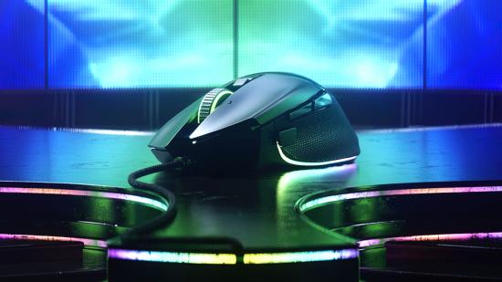Best gaming mouse: Razer Basilisk V3 sits in the centre of a podium
