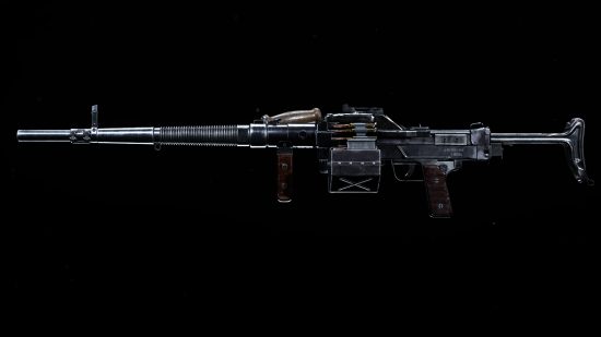 The UGM-8 LMG introduced in Call of Duty Warzone Season 4 on a black background