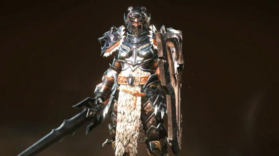 Diablo Immortal crossplay guide: a Crusader wearing legendary armour