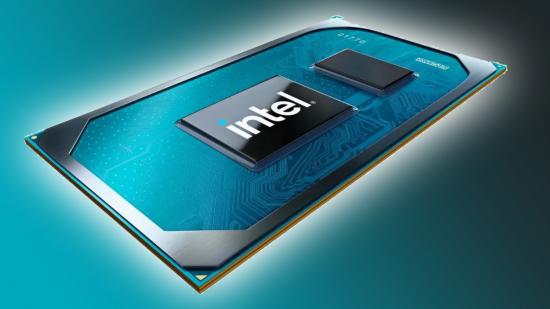 Intel Meteor Lake: Intel chip graphic on blue backdrop