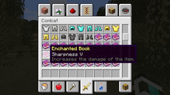 Best Minecraft mods - Enchantment Descriptions UI describes Sharpness V enchantment in great detail.