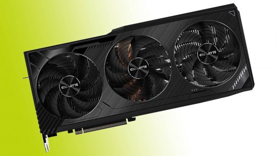 GPU prices: Nvidia RTX 3090 Ti GPU on yellow backdrop