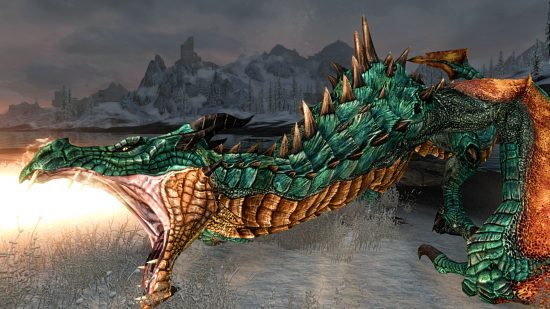 Skyrim mod adds 16K dragon textures