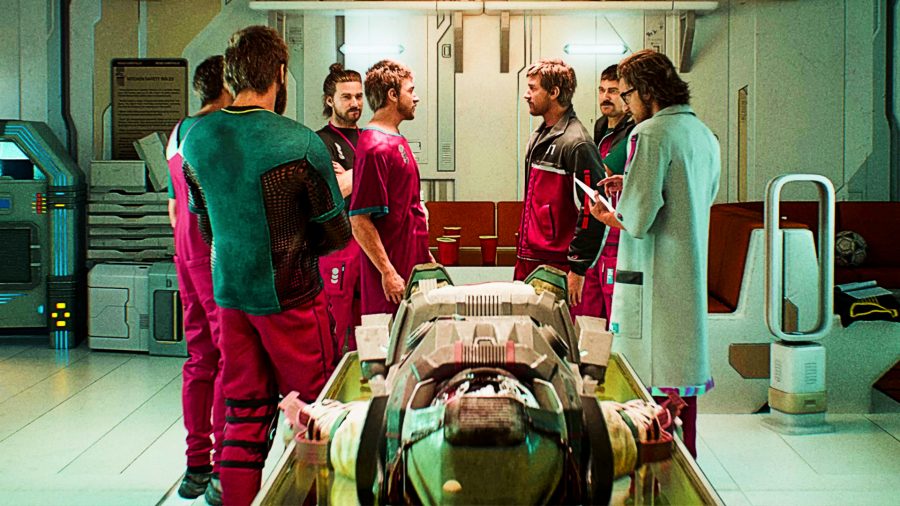The Alters: several people around an operating table with matching faces