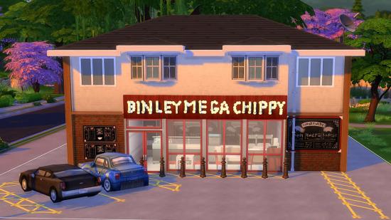 This fan made Binley Mega Chippy as a The Sims 4 build