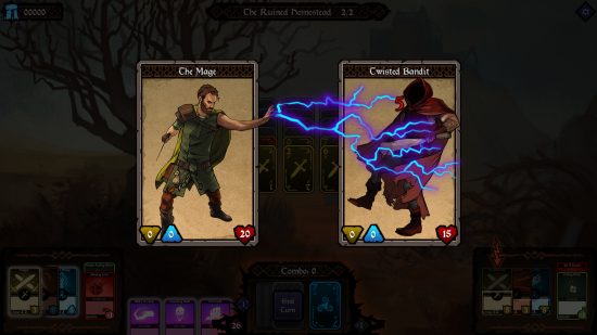 Best card games PC: a one-on-one fight between warriors in Ancient Enemy