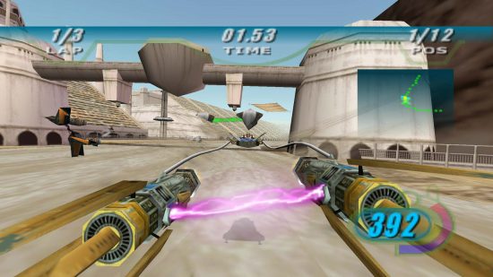 Best Star Wars games on PC: a high speed race on a desert planet