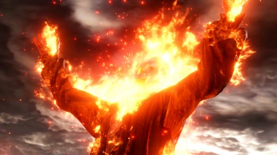 Elden Ring mod adds classic DnD style fantasy classes: an Elden Ring prisoner covered in flames