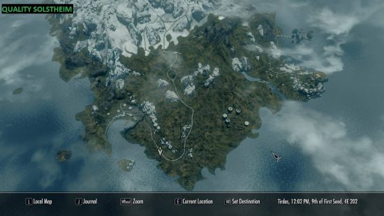 Skyrim Mod - качество карты мира