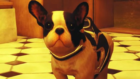 It's a happy puppy you can play as in this Stray mod for dogs