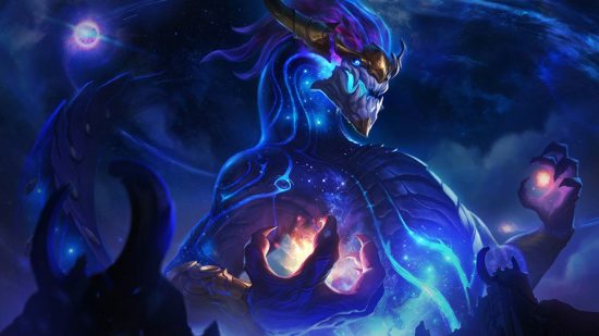 TFT update 12.3: Aurelion Sol, an astral dragon, grips glowing star energy in his right paw