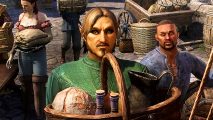 The Elder Scrolls Online charity event - Give a Sweetroll 2022 - an elf holds a basket of food