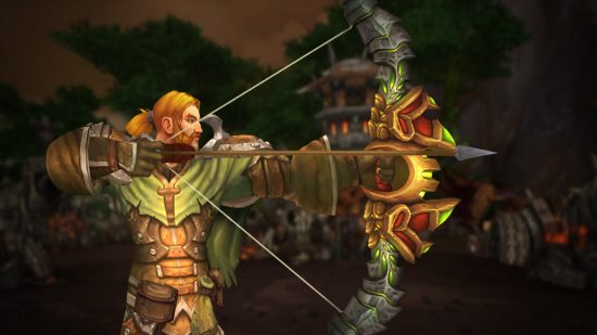 world of warcraft wow hunter shooting an arrow