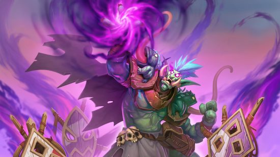 WoW Warlock Demon Glyphs: a troll warlock gathers his magical power