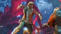 Marvel's Guardians of the Galaxy is really cheap right now: Starlord leaps into the air holding his twin blasters