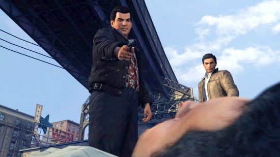 2K announce new Mafia 4 in development: man pulls a gun on another man in the street