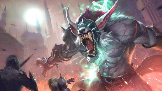 League of Legends adds Three Honors skin line, updates honor rewards: a werewolf roads in the face of scared humans