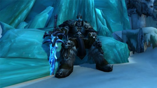 World of Warcraft WoW Wrath of the Lich King Classic Beta Wintergrasp PvP: Arthas sits triumphant atop the throne of the Scourge