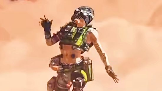 Apex Legends season 14 ring changes - Octane runs from a collapsing building, dust clouds billowing up behind him