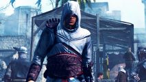 Assassin’s Creed 1 remake hinted at by Rift leaks: Altair from stealth open-world RPG Assassin's Creed walks through an ancient marketplace