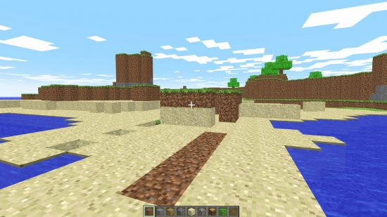Migliori giochi di browser: un mondo dell'isola semplice e sparsa in Minecraft Classic