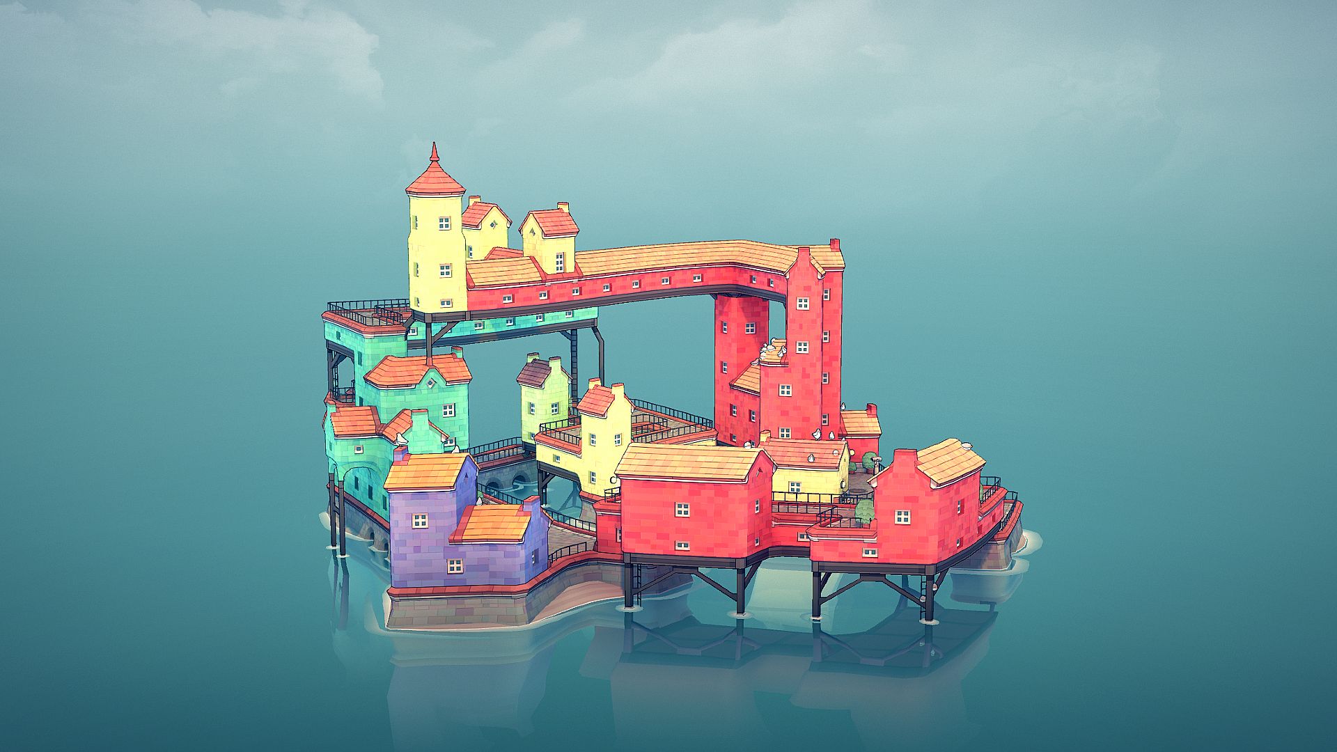 Permainan Browser Terbaik: Pemukiman Pesisir yang Berdamping di Townscaper