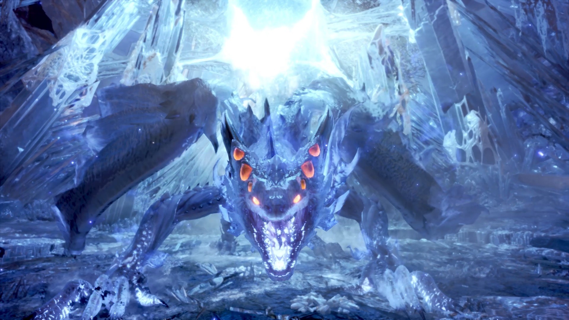 Best dragon games: Monster Hunter World. Image shows a large dragon in its cave.