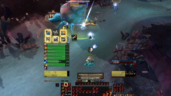 Best WoW addons 2022: A snapshot of the Weak Auras 2 mod in action, which depicts the cooldowns for various abilities.