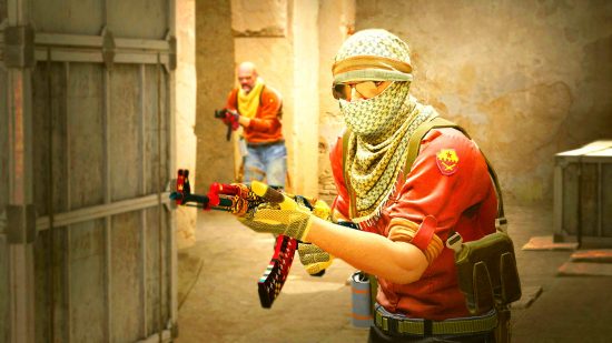 CS:GO players have been killing each other since the Palaeolithic era: a terrorist from the multiplayer shooter CS:GO, the most-played game on Steam