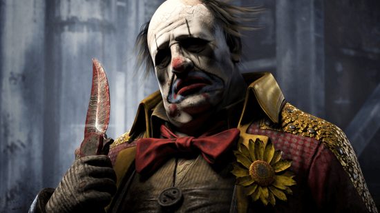 The Dead by Daylight killer Clown. You'll float too you'll float too you'll float too you'll float too you'll float too you'll float too you'll float too