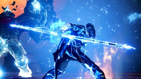 Destiny 2 Arc 3.0 rework - a hunter holding the Arc Staff Super, a stick sparking with electricity