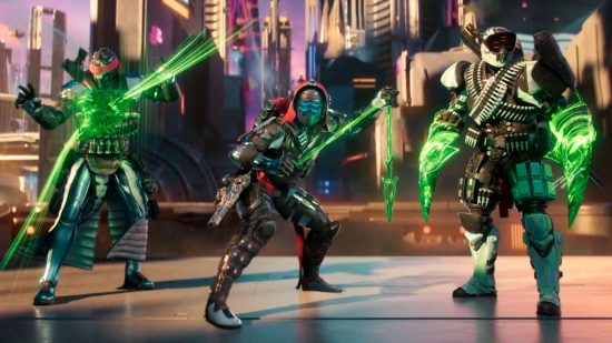 Destiny 2 Lightfall Strand subclass: Three Destiny 2 guardians show off the green Strand energy of their new subclass abilities
