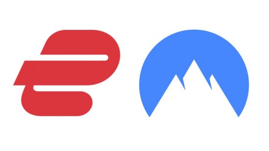 ExpressVPN vs NordVPN - image shows the logos of the two companies.