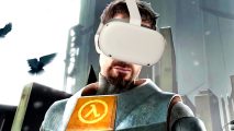 Half Life 2 VR mod Steam release date - Gordon Freeman wearing an Oculus Quest 2