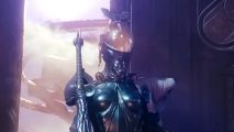 Soulframe news livestream - a figure in body-fitting armour and a glass-domed helmet