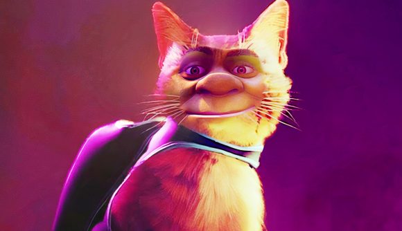 Stray mod turns the cat into Shrek: a loveable ginger cat from the platformer Stray only now with the face of Shrek imposed onto it
