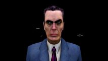 Half-Life 2 mod turns Valve's FPS into Amnesia style horror game: Half-Life 2's G-Man stares into the camera from a profile position, with a black background