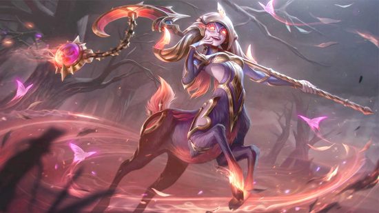 League of Legends Lillia combo the most OP in Ultimate Spellbook: An evil-looking deer lady stands holding her staff