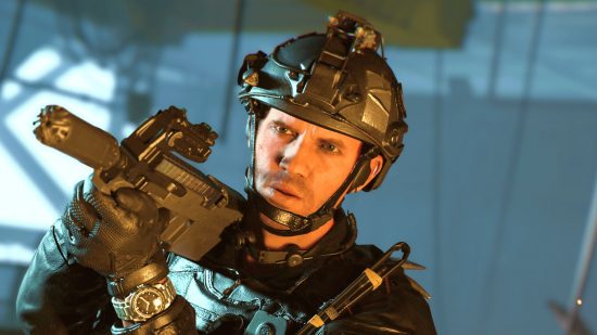Modern Warfare 2 beta devs Infinity Ward address Call of Duty cheats: soldier in tactical hear aims a supressed assault rifle