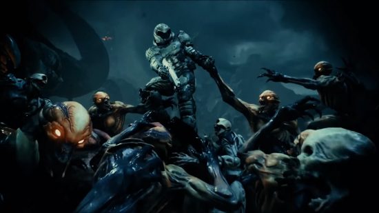 Doom soundtrack by Trivium is Matt Heafy's "lifelong dream": Monsters attcking doomguy in the dark